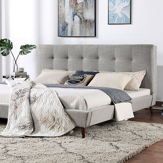 LEOMIN Cal.King, E.King, Full, & Queen Bed, Gray