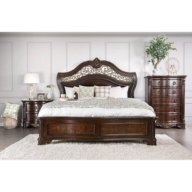 Menodora Brown Cherry Cal.King, E.King, Queen Bed