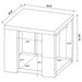 Pavone Open-Shelf Coffee and End Table Set - Latte 2-Piece Set