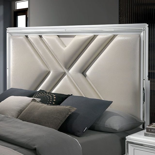 Emmeline 4 & 5 Piece Queen Bedroom Set Gray & White
